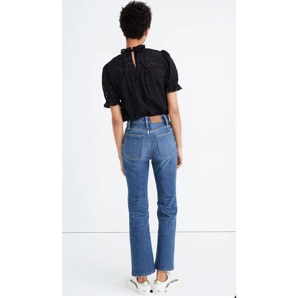Madewell Women Slim Demi-Boot Jeans in Sundale Wash High Rise Comfort Stretch 25 - Picture 1 of 16